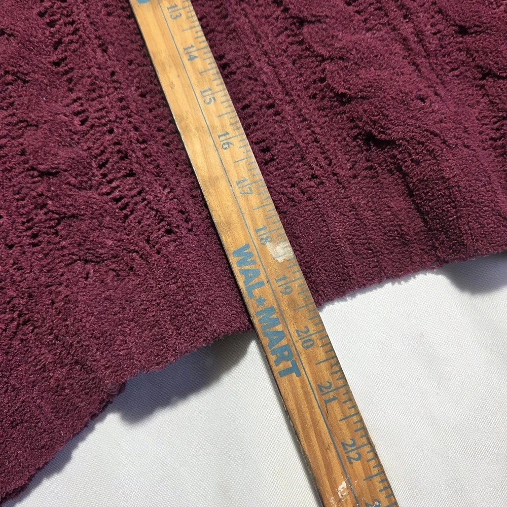 American Eagle Womens Burgundy‎ Cable Knit Chenille Sweater Maroon Sm Crew Neck